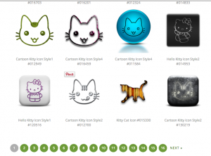 With 16 pages of Kitty icons available, there's no good reason to NOT use Icons, Etc!